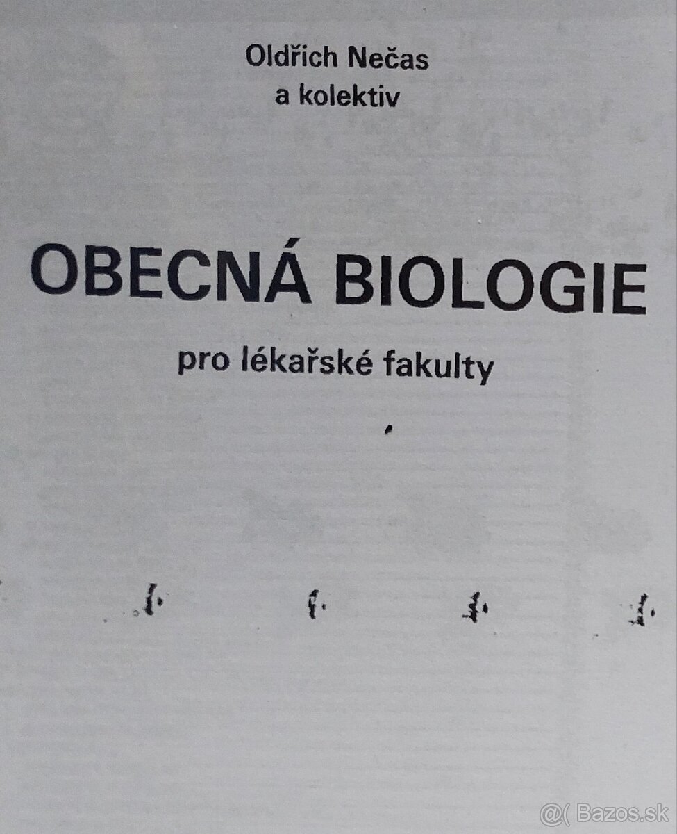 Obecná biologie pro lékařské fakulty