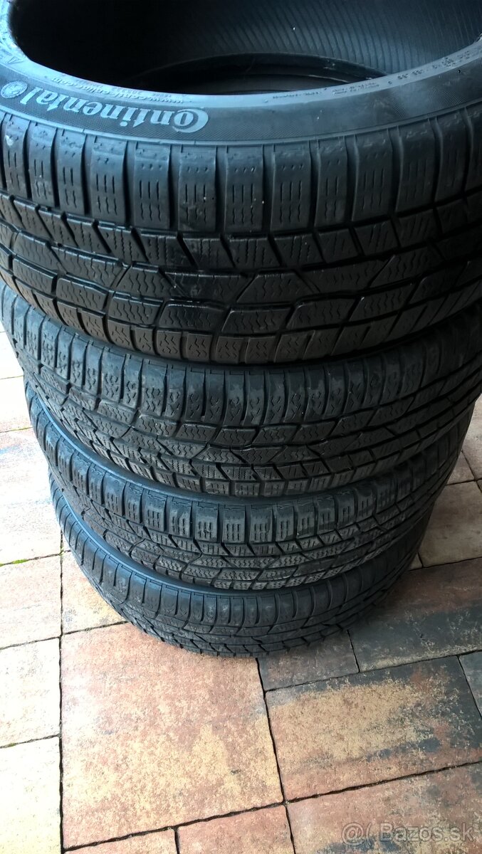 ZIMNÉ 205/50 R17 4ks CONTINENTAL 5-6mm a 2 ks GOODYEAR 6-7mm