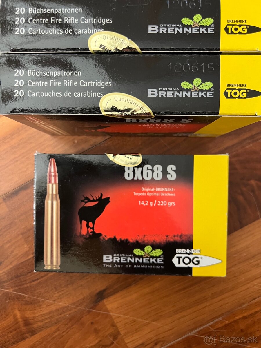 Náboje cal 8x68S Brenneke