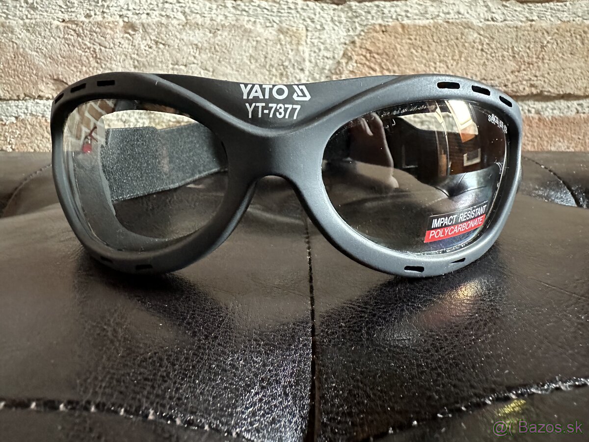 NOVÉ - YATO Ochranné okuliare s pásikom typ 2876 YT-7377