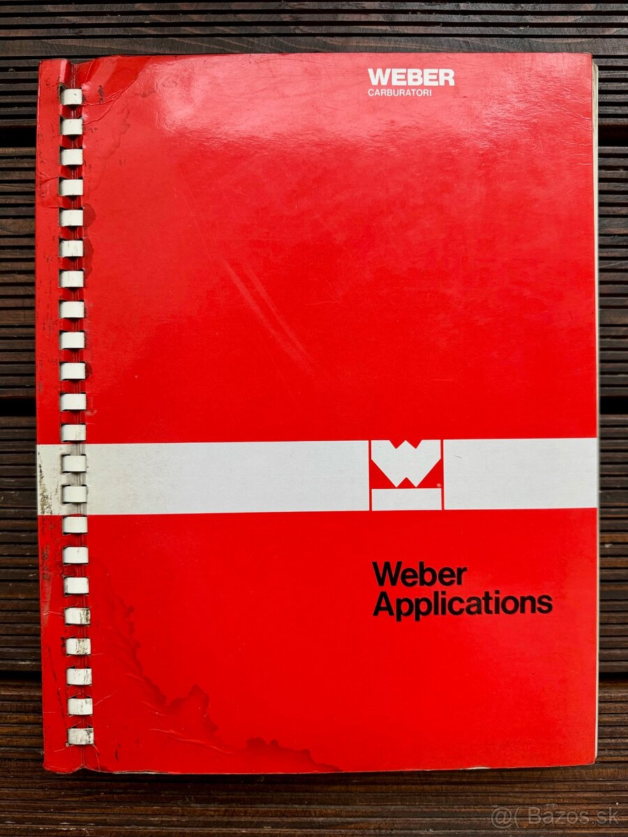 katalog karburátorů WEBER originální fabrický 1962-1984