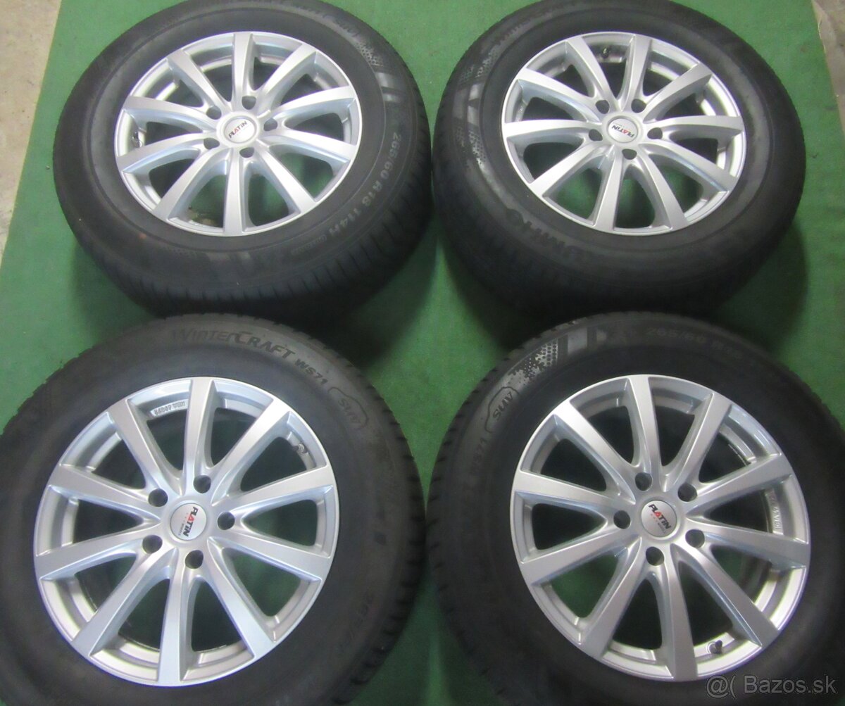 R18 zimná sada PLATIN rozteč 5x127 265/60R18 KUMHO