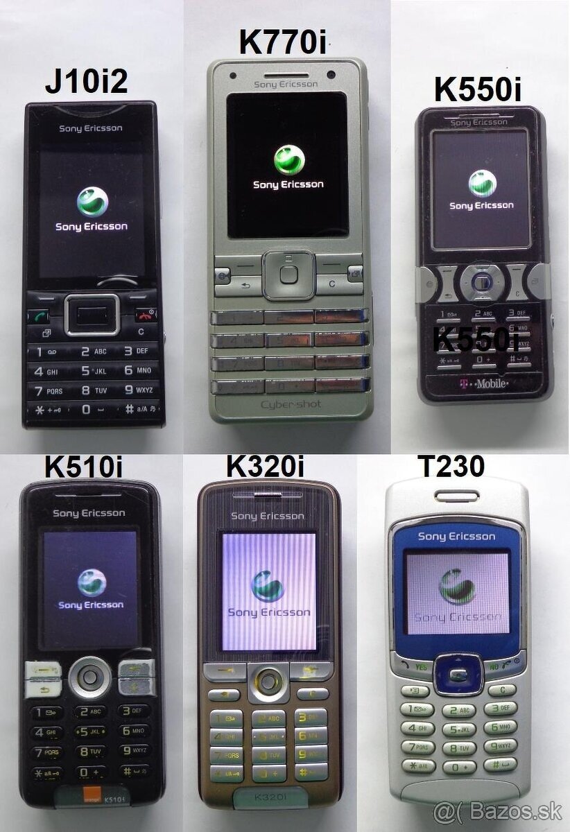 SONY ERICSSON J10i2 - K770i - K550i - K320i - T230