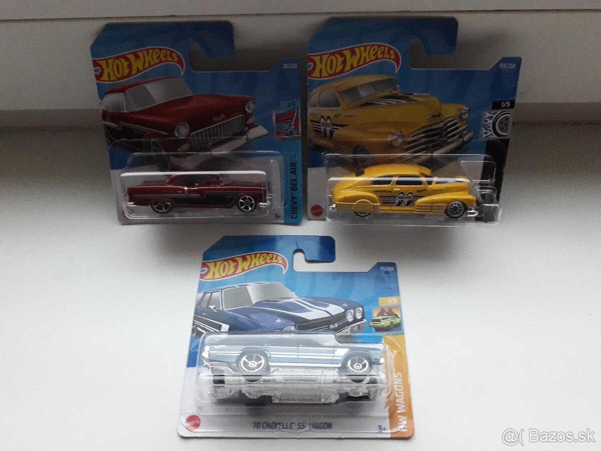 Staré CHEVROLET HotWheels modely.Autíčka ako Matchbox,KDN...