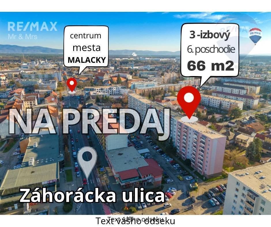 Predaj 3izbového bytu na Záhoráckej ulici v Malackách