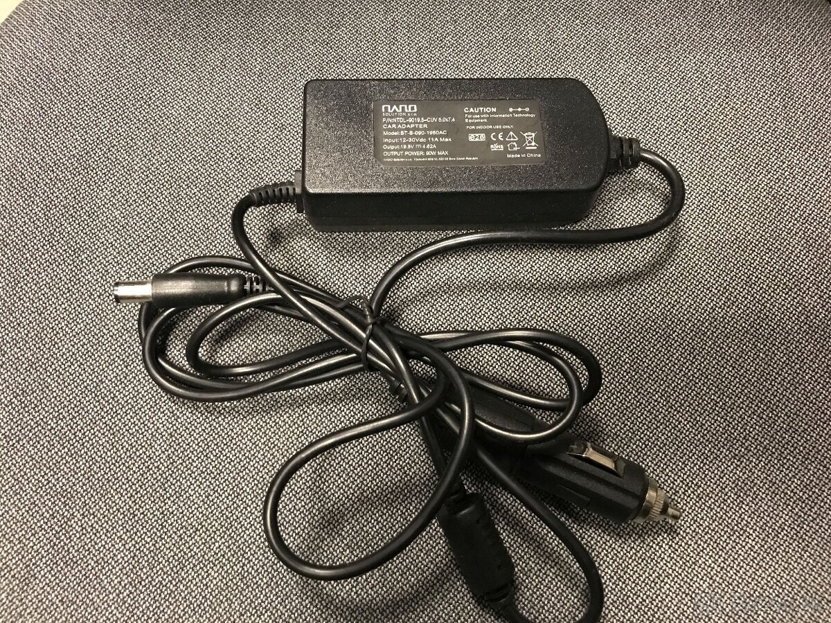 Autoadaptér pre DELL 90W, 19.5V, 5.0x7.4, USB