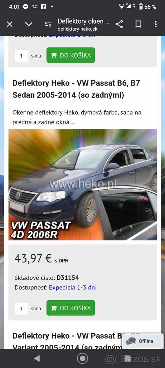 Kúpim predný deflektor na passat b6