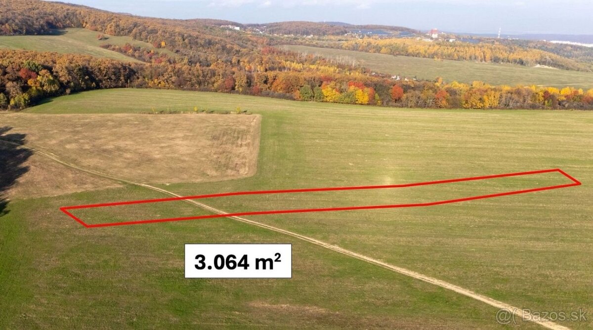 Kamenné (Košice) – 3.064 m2 ORNÁ PÔDA s prístupom