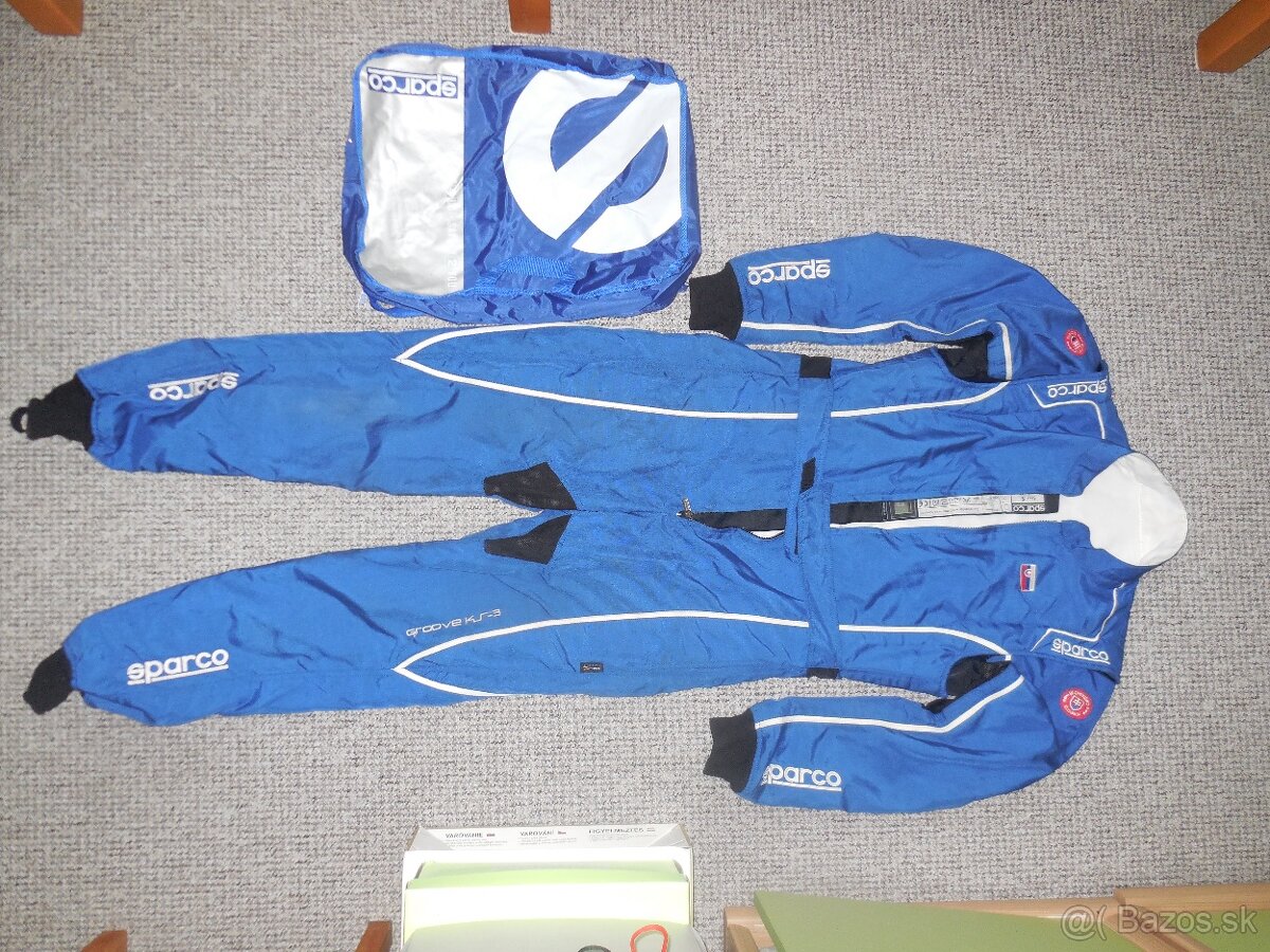 Motokára, kombinéza Sparco Groove KS-3 Kart Suit Blue S size