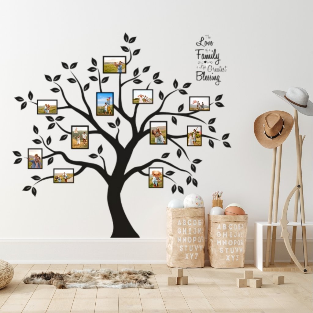 Nálepka na stenu -strom s fotkami