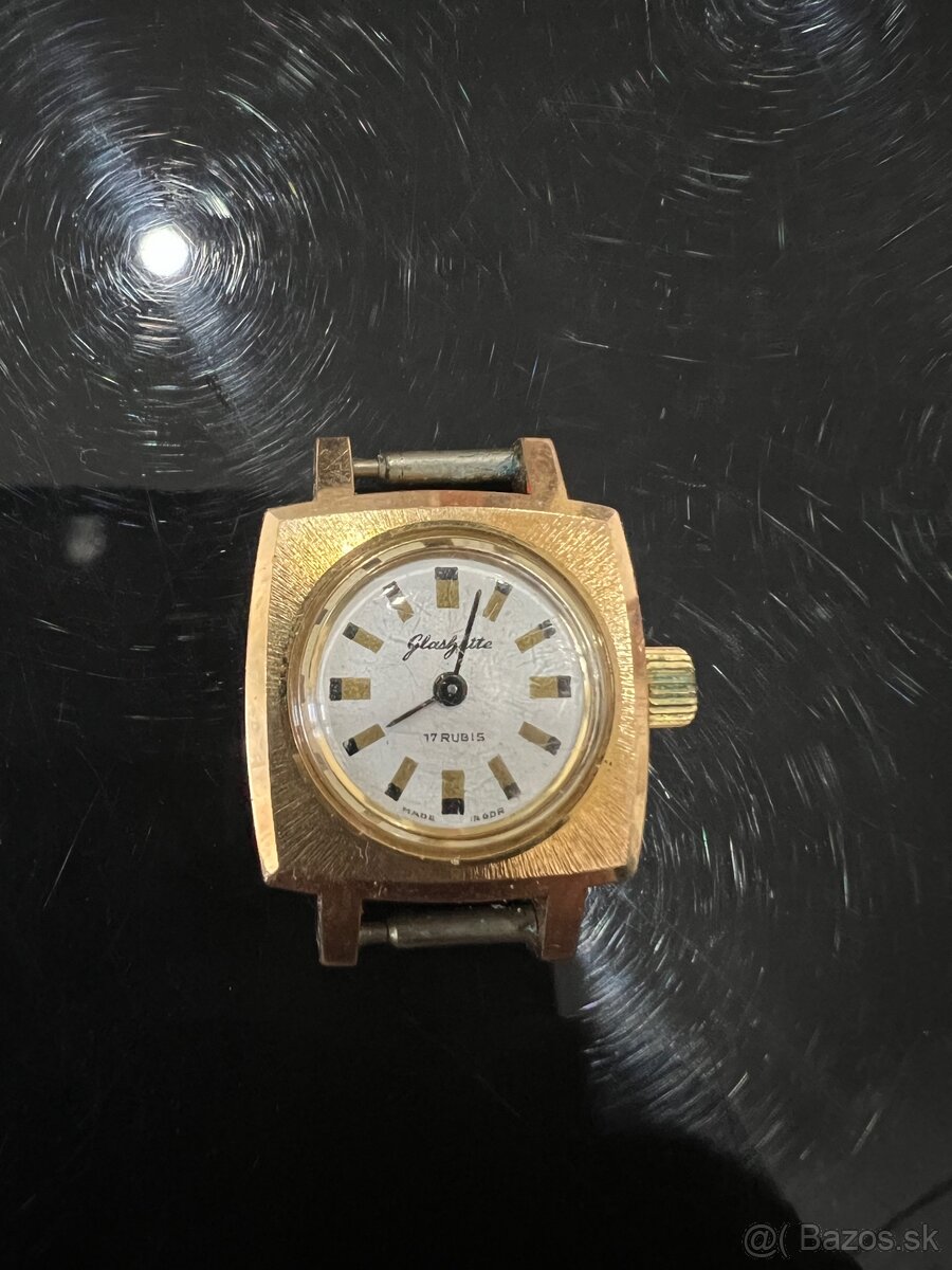 GUB Glashütte 17 Jewels ladies watch - gold plated case