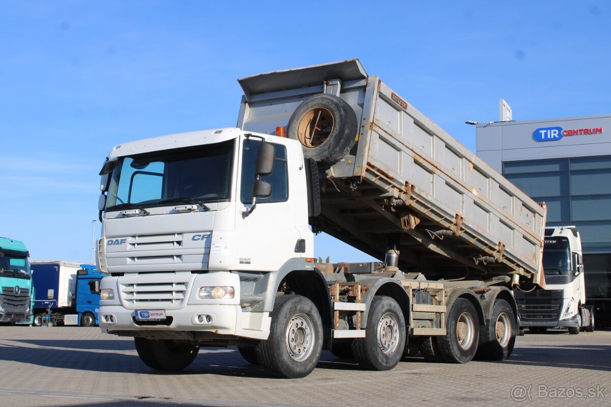 DAF CF 85.460, EURO 4, 8X4, TŘÍSTRANNÝ, 17m³