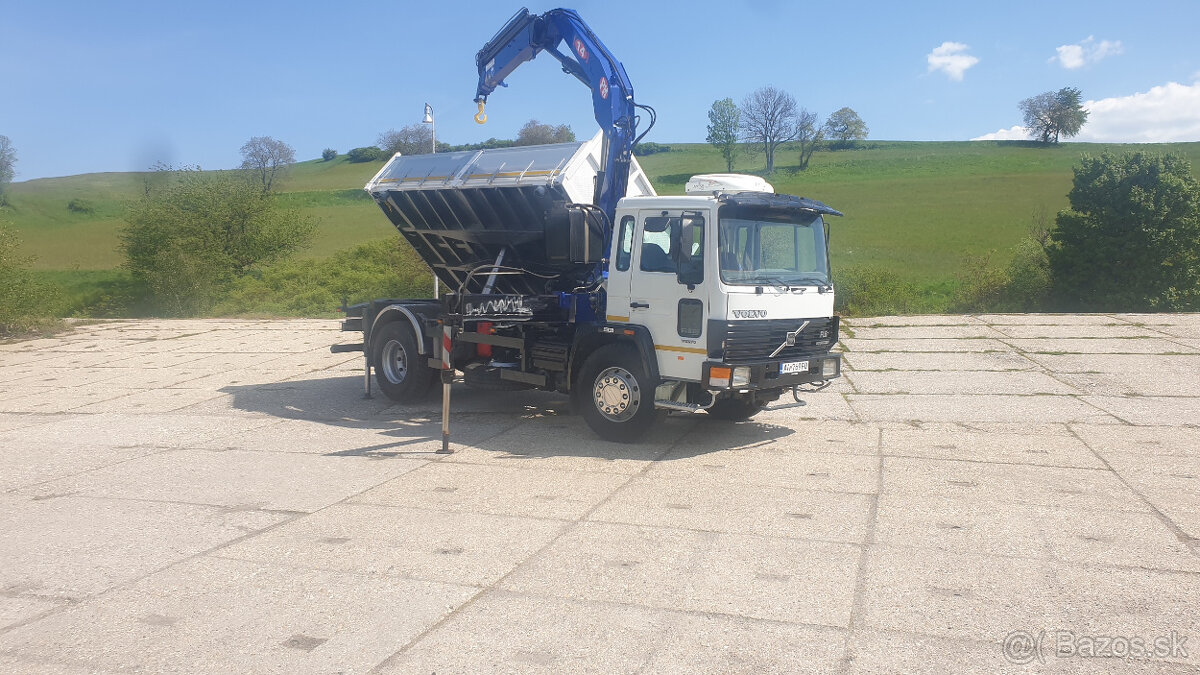 Volvo FL 6 trojstranný sklápač s hydraulickou rukou