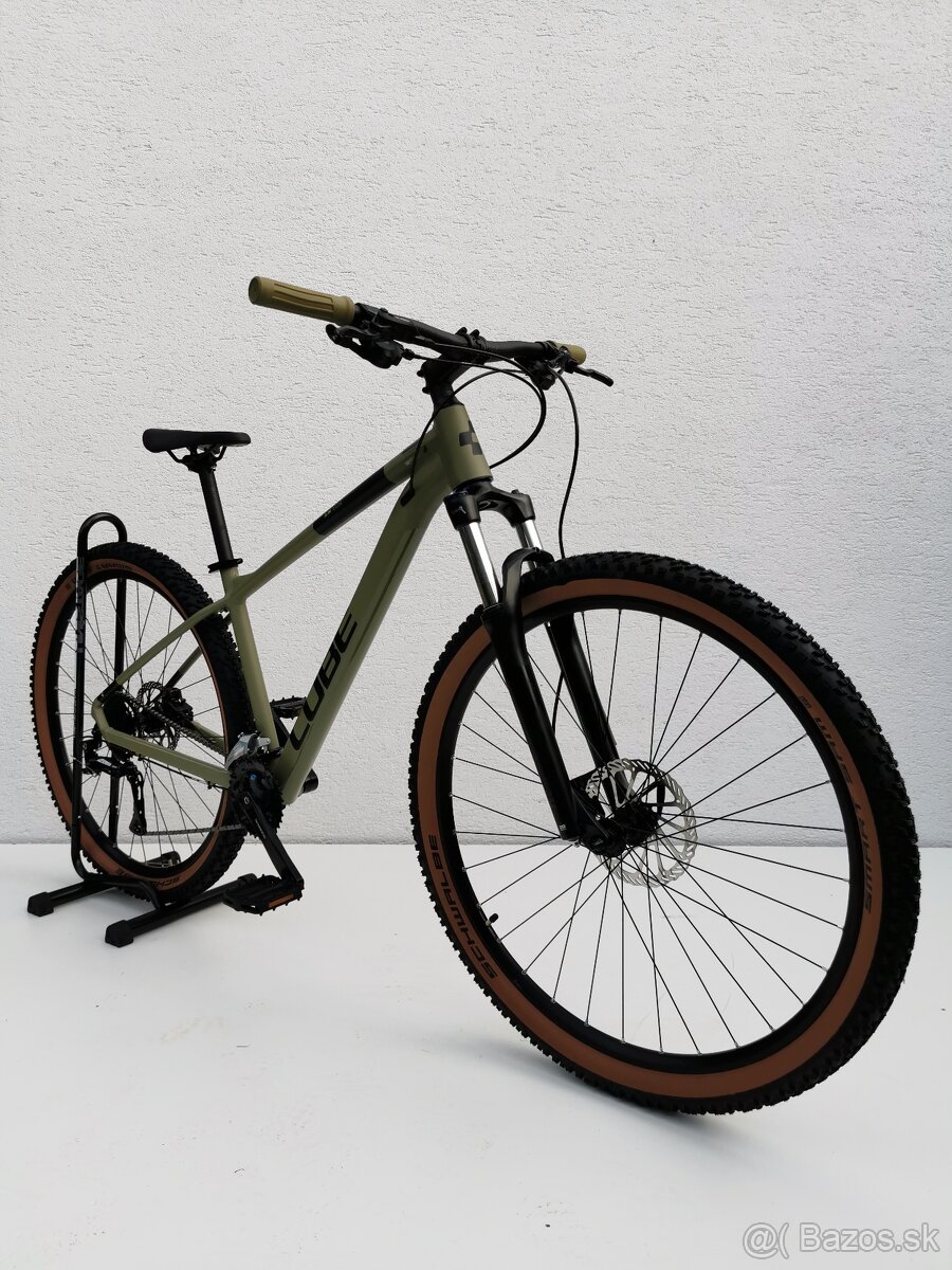 Nový Horský bicykel Cube Aim Race olive´n´black M