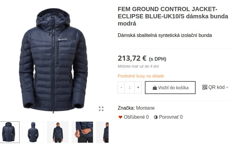 ✅ Montane Primaloft bunda