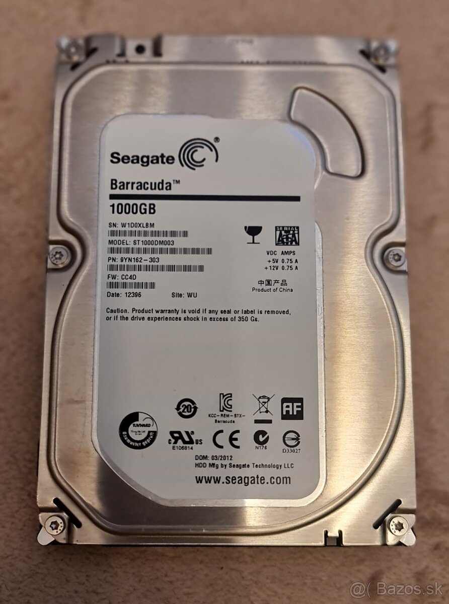 3,5" HDD 1000GB, 640GB, 500GB