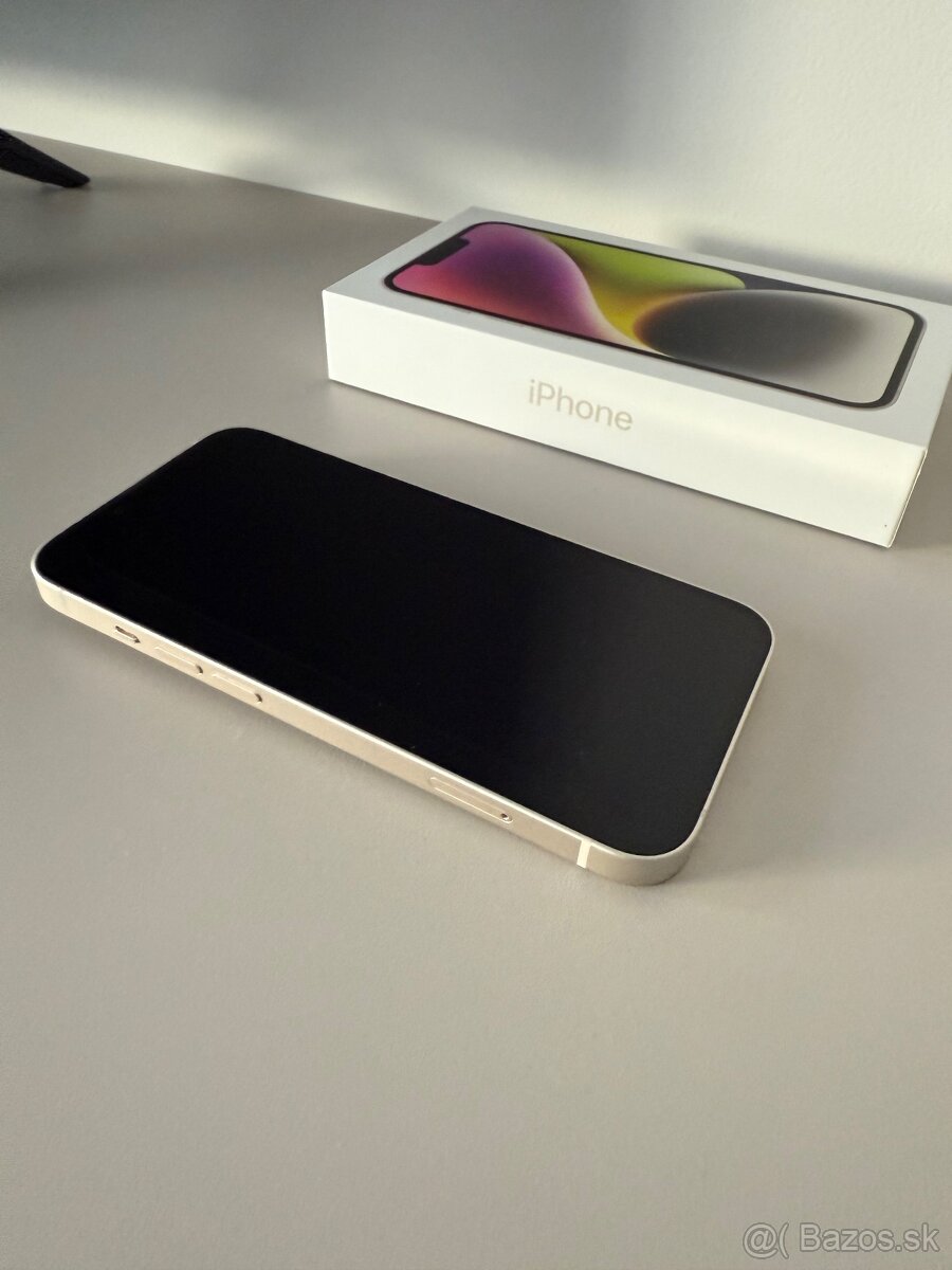 iPhone 14 128GB White - top stav