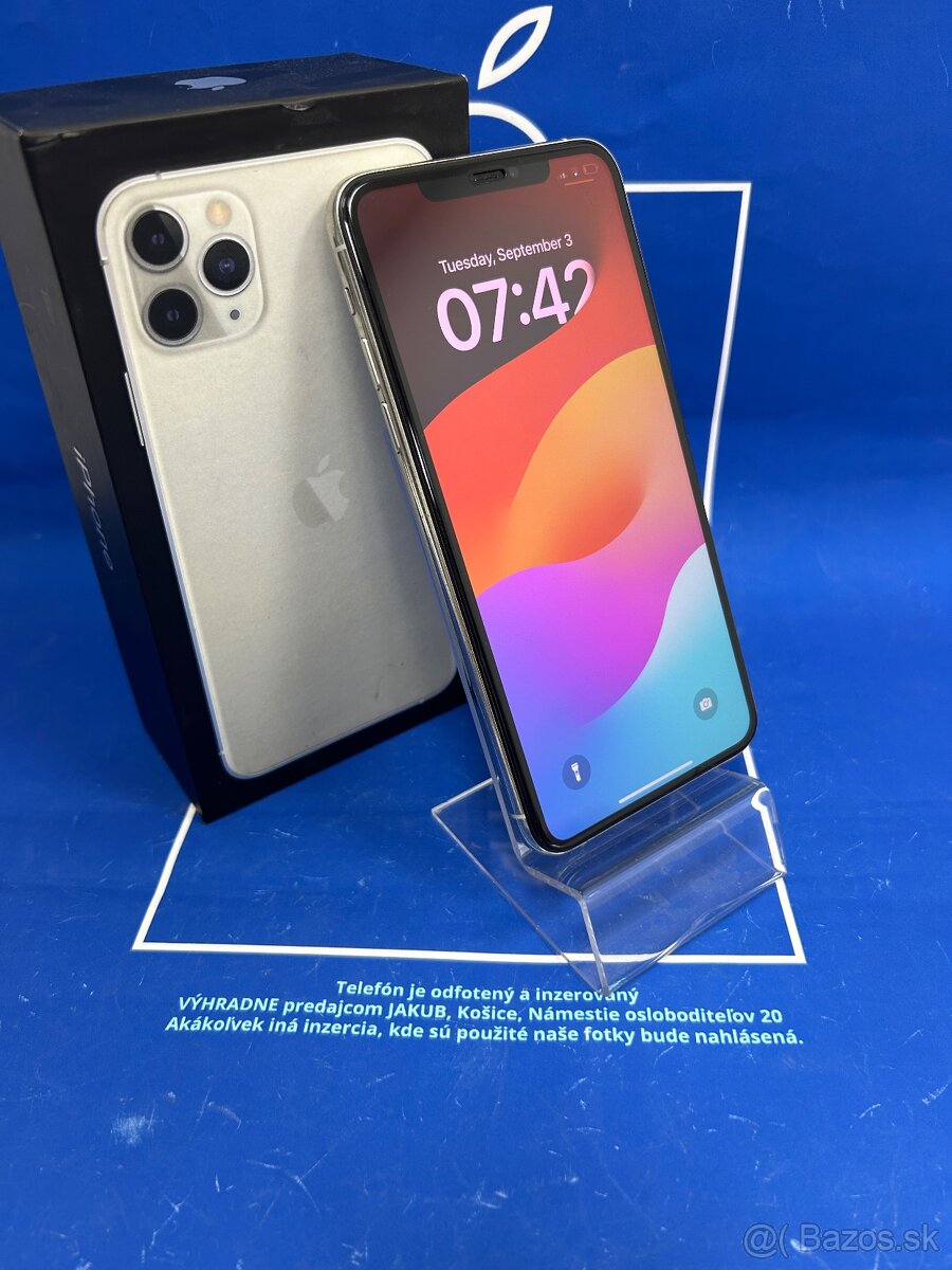 Apple iPhone 11 Pro MAX 64GB SILVER 100% Batéria