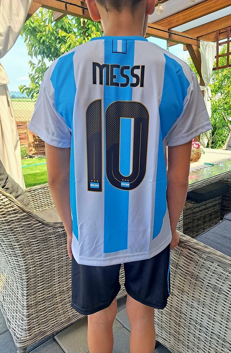 Nenoseny futbalovy dres Messi Argentína