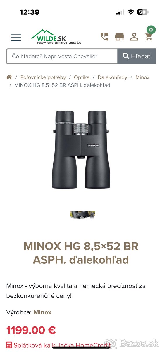 minox 8,5x52 dalekohlad.super cena