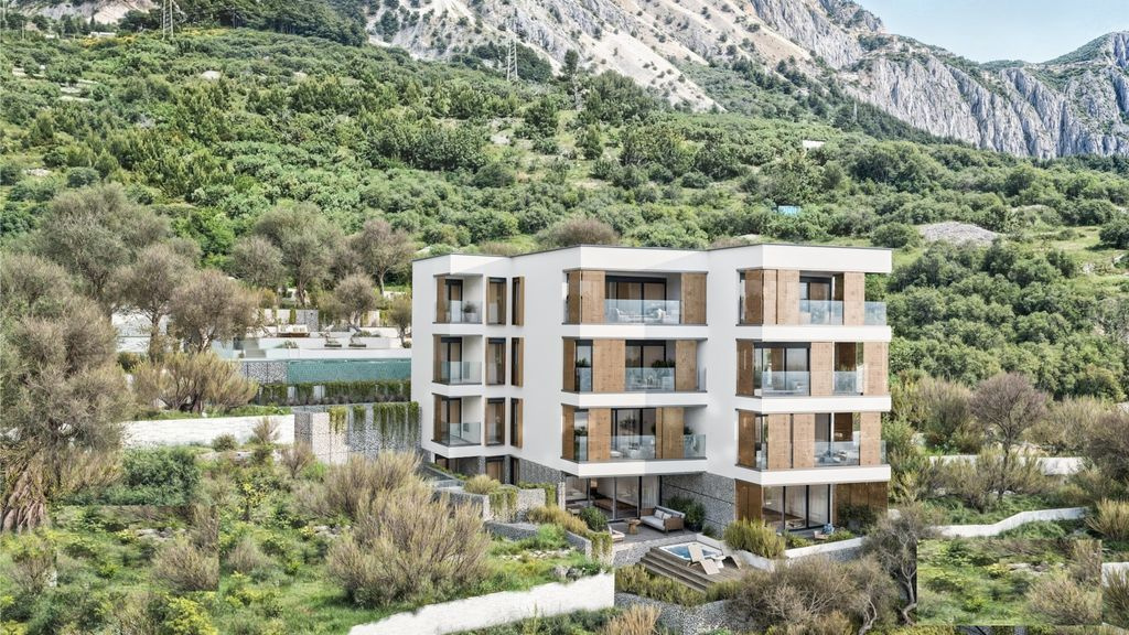 2izb, Podgora, 55m2, luxusný komplex, parking, terasa, 250m