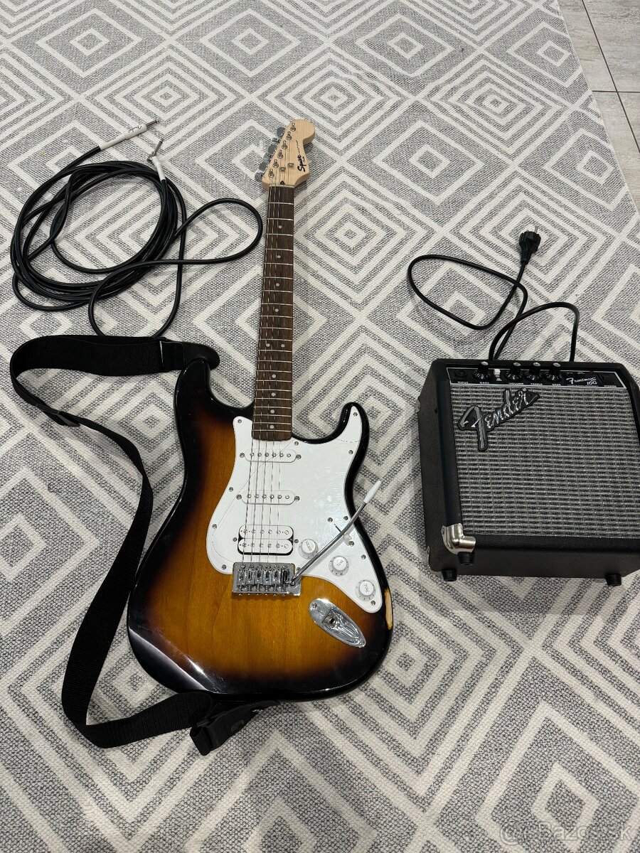 Elektrická gitara Squier Bullet plus kombo