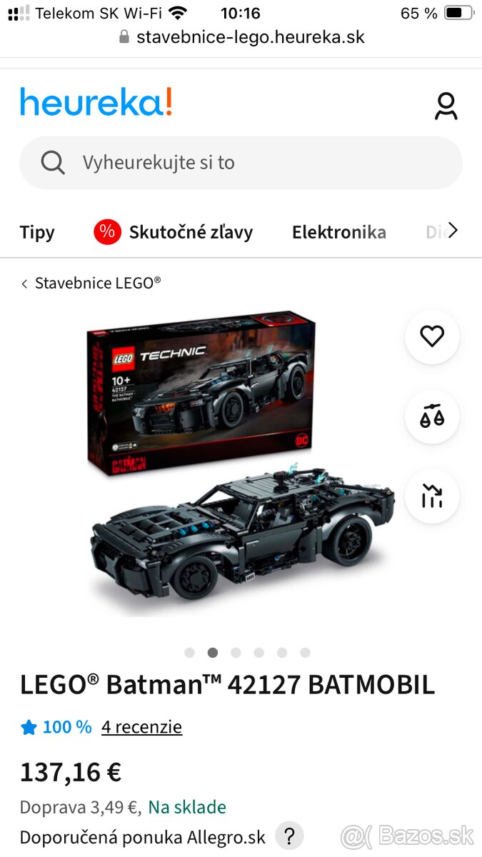 Lego batmobile 42127 - nevhodný darček