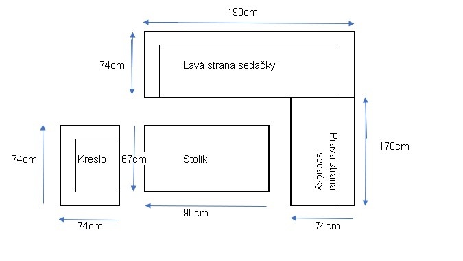 Ratanová rohová sedačka