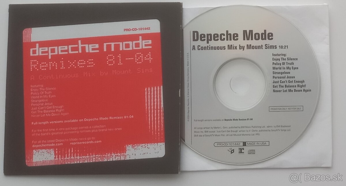 Depeche Mode US CD Promo Continuous Mix