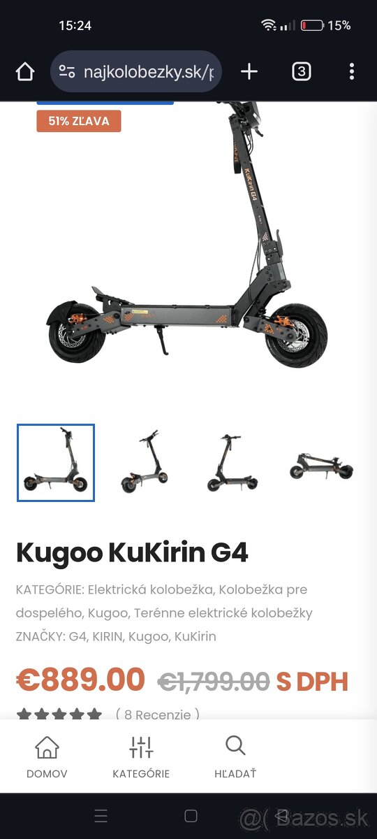 Predám kolobežku kugoo kukirin G4