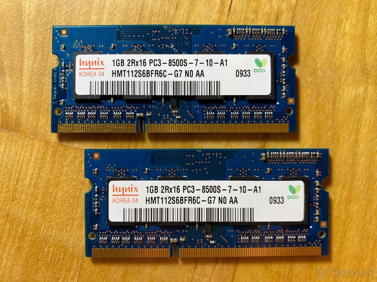 Hynix 2x 1GB DDR3 1066 MHz (vhodný aj pre Apple zariadenia)