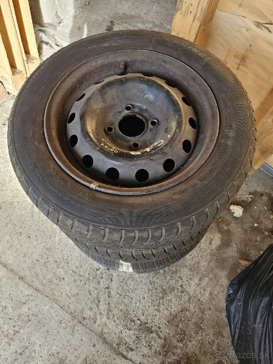 Plechové disky 4x108 + zimné pneu 175/65r14