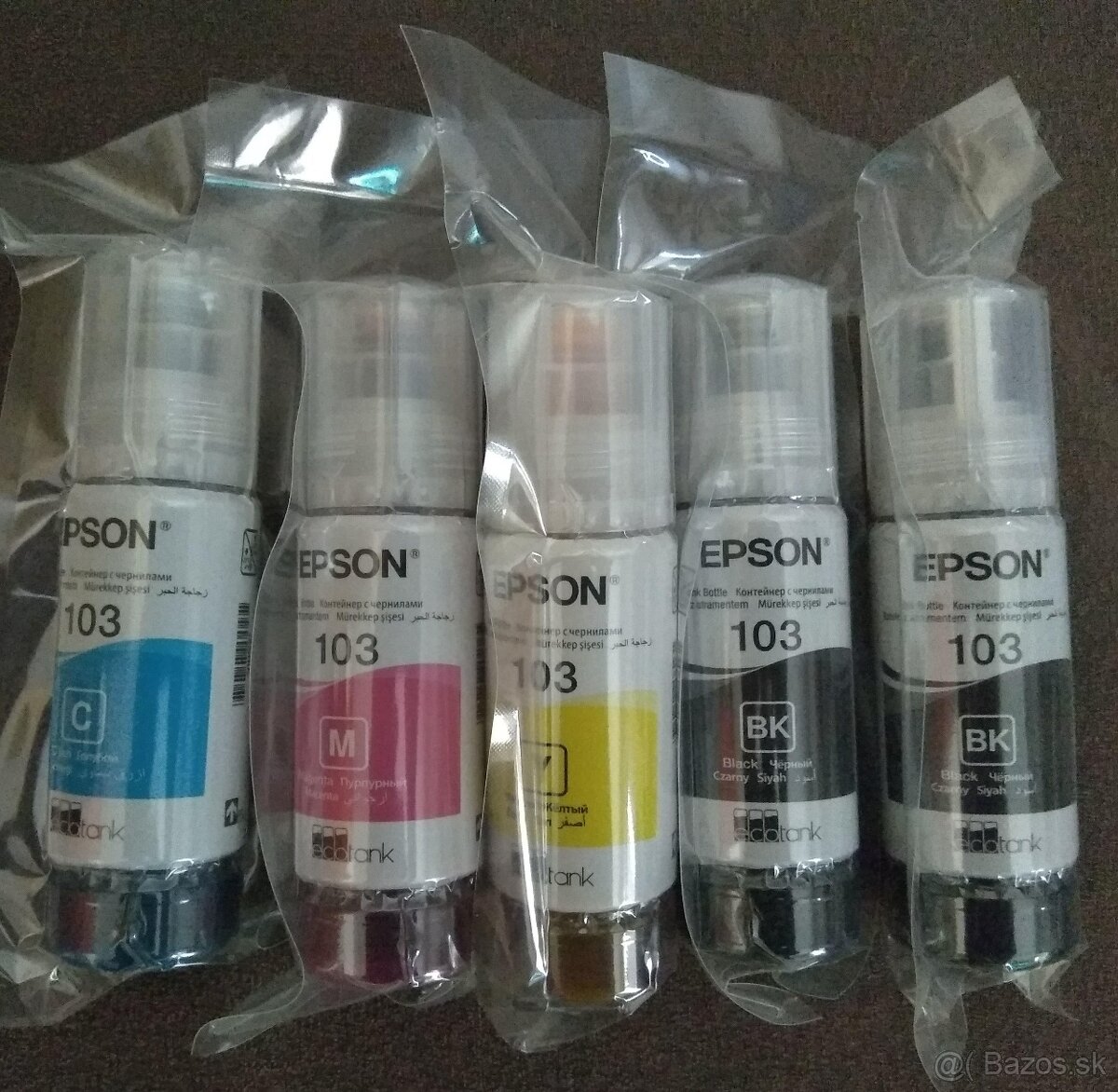 Original Epson atramenty 103 C, M, Y, Bk