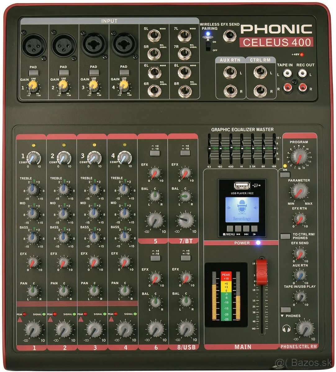 Mixážne pulty:Phonic 400 a Vonyx