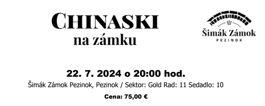 Chinaski na zámku GOLD