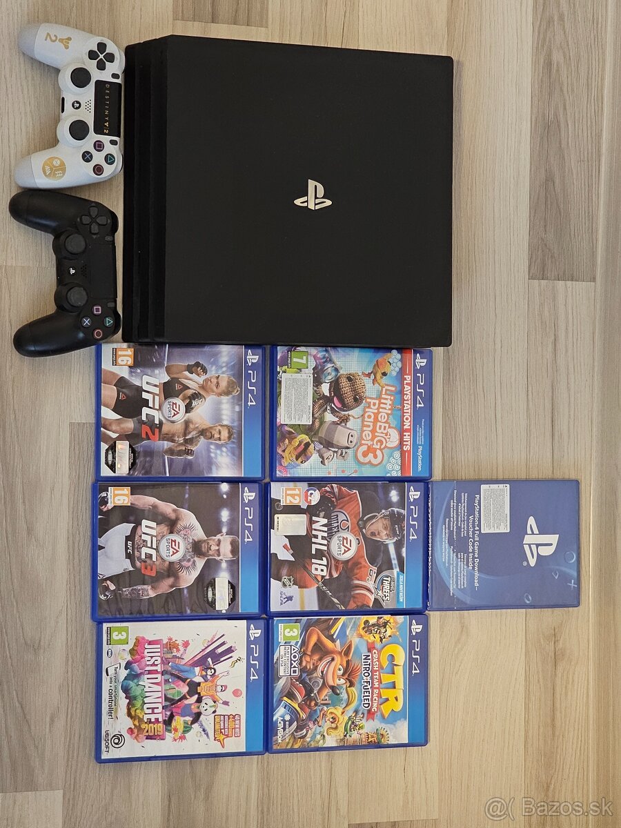 Predam PS4 pro 1TB + 2 ovladace + hry na ps