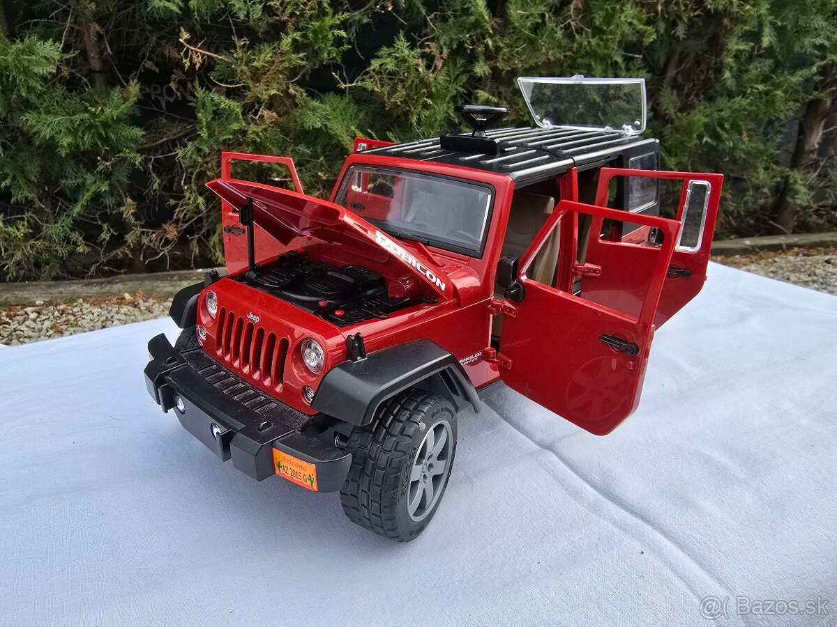 Hračky Bruder Červený Jeep Rubicon 2525