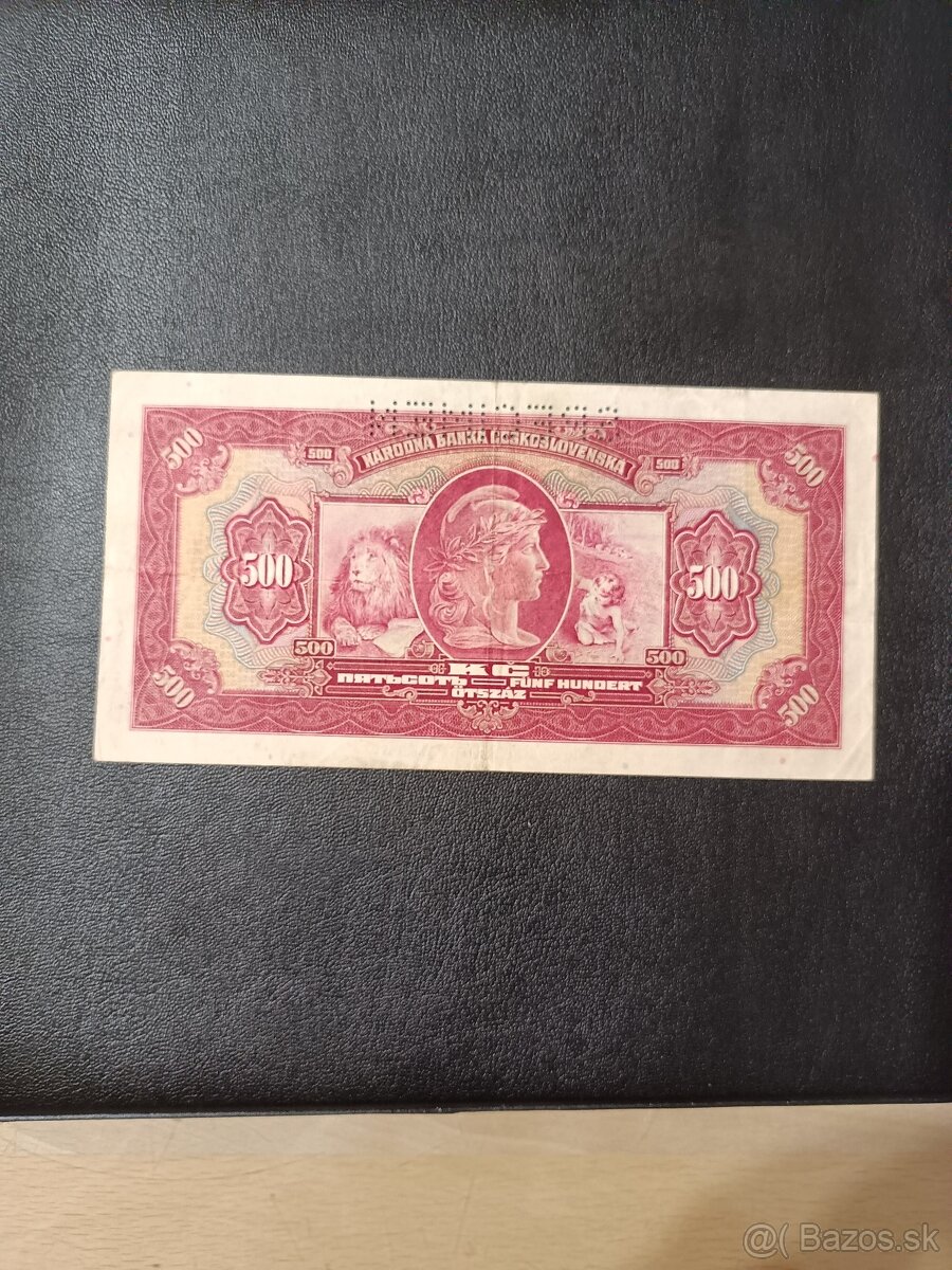 500kcs bankovka 1929