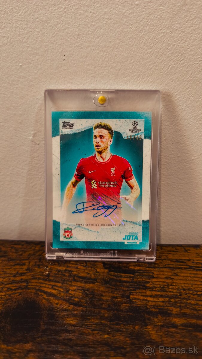 Diogo Jota Auto 48/49 Topps Gold Champions League 2021/22