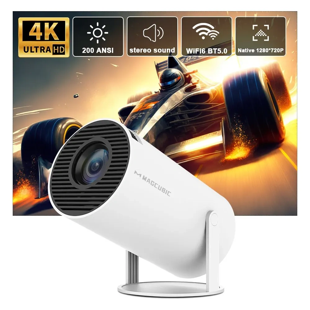 Magcubic Projektor Hy300 4K Android 11 Dual Wifi6 720p BT5