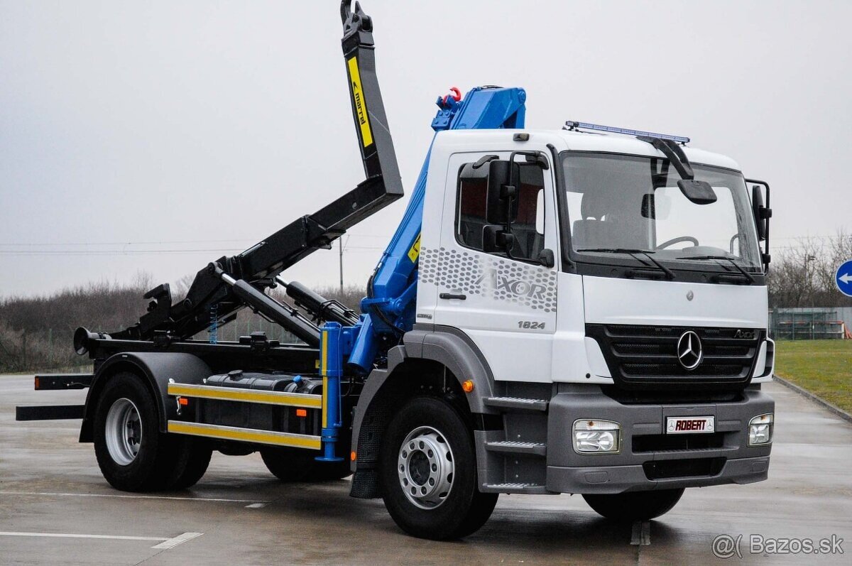 MERCEDES AXOR 1824 HÁKOVÝ NOSIČ KONTAJNEROV HYDR. RUKA /EU4