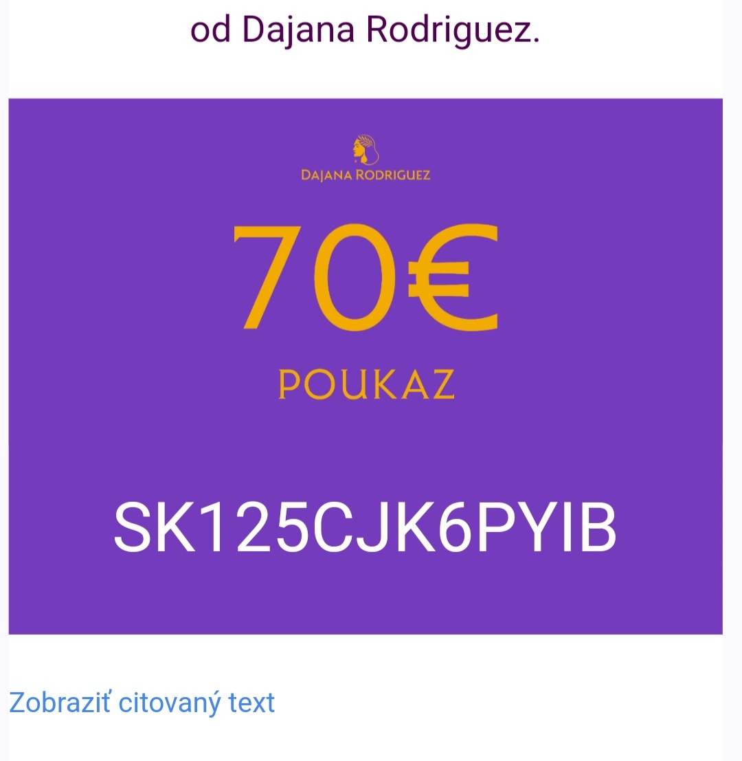 Poukážky Dajana Rodriquez