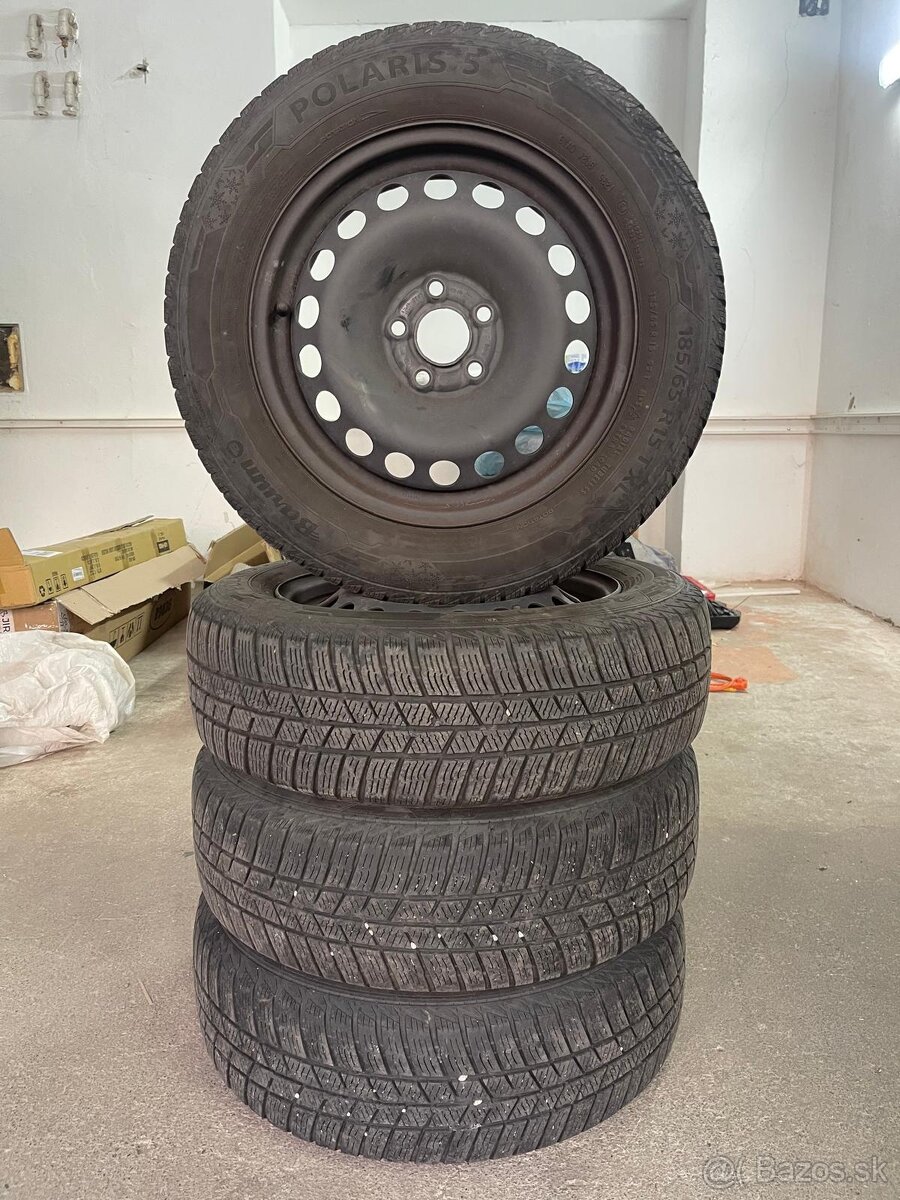 Disky R15 5x100 5,5xJ15 ET40 so zimnými pneu 185/65R15