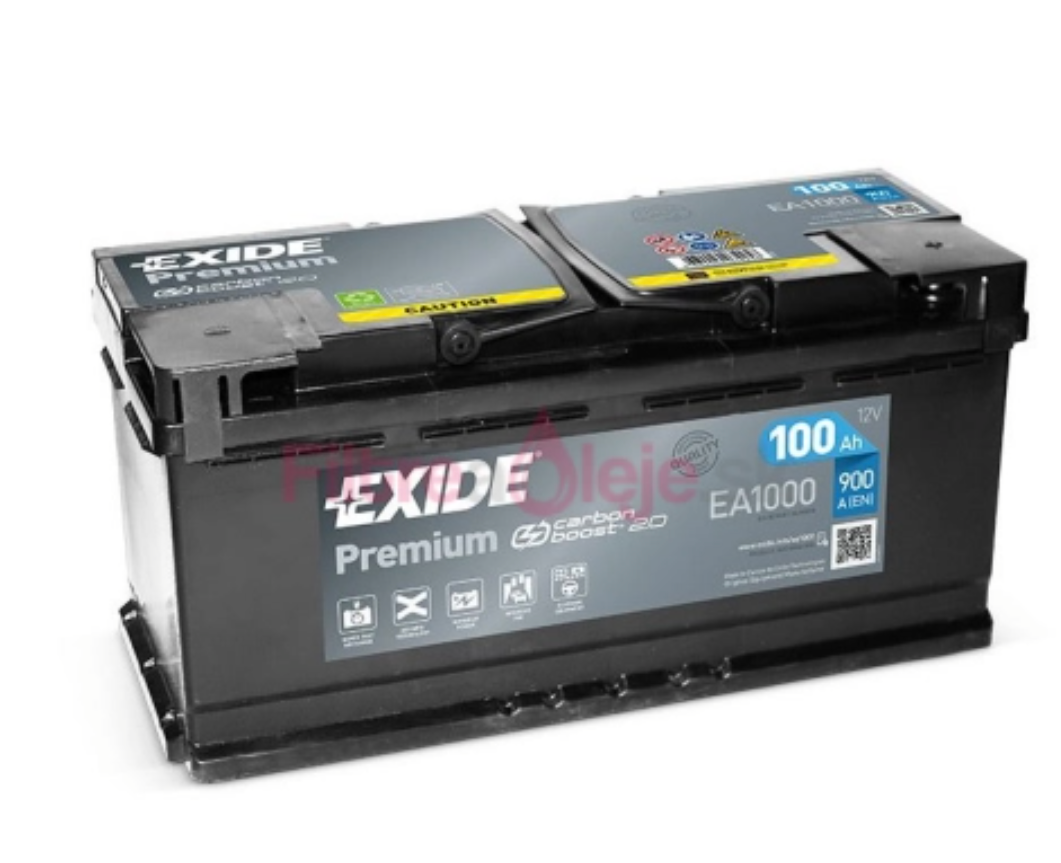 Exide PREMIUM 12V 100Ah 900A EA1000