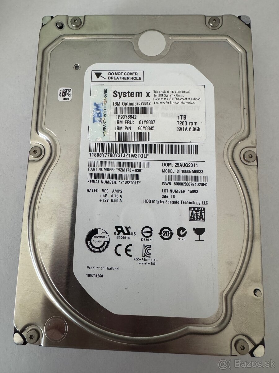 #23 - IBM 1TB 3.5" 7200RPM 6Gbs SATA