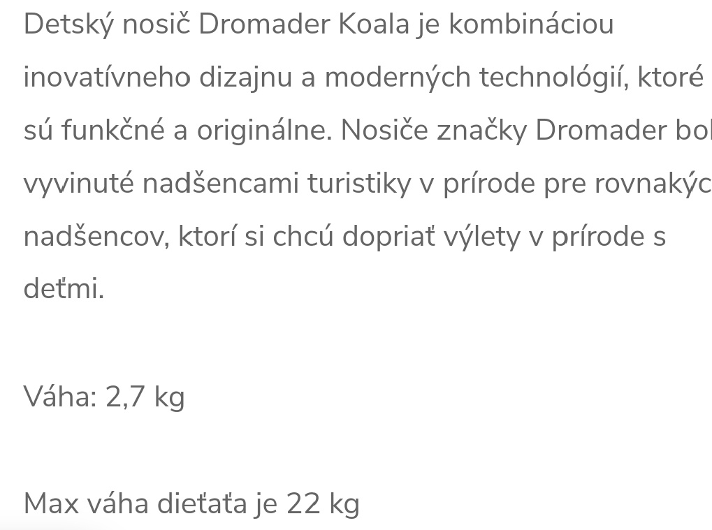 Prenájom - turistický nosič Dromader