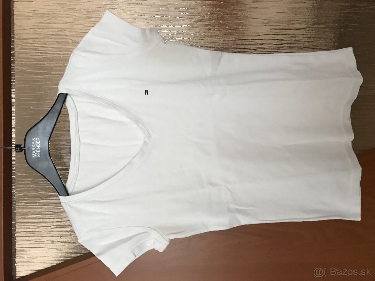 TOMMY HILFIGER originál white damske tricko S/M