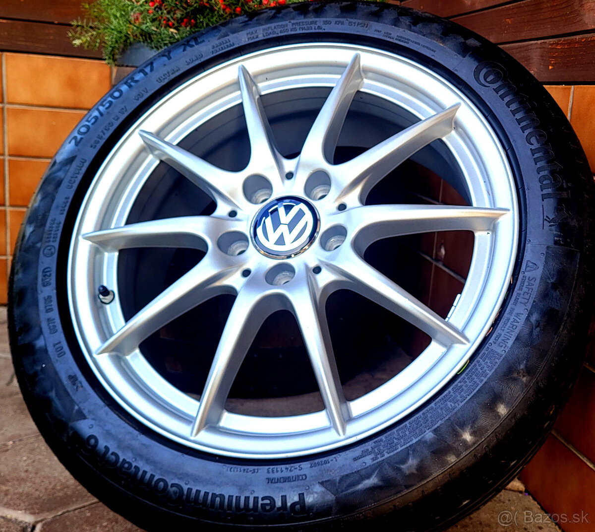 alu R17 5x112 orig. Mercedes B + A + VW Golf, pneu 205/50