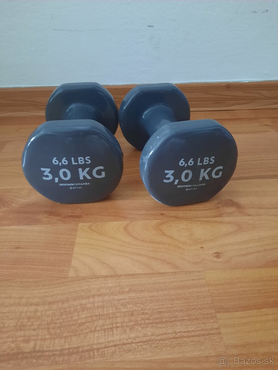 Cinky na fitness 2 × 3 kg sivé