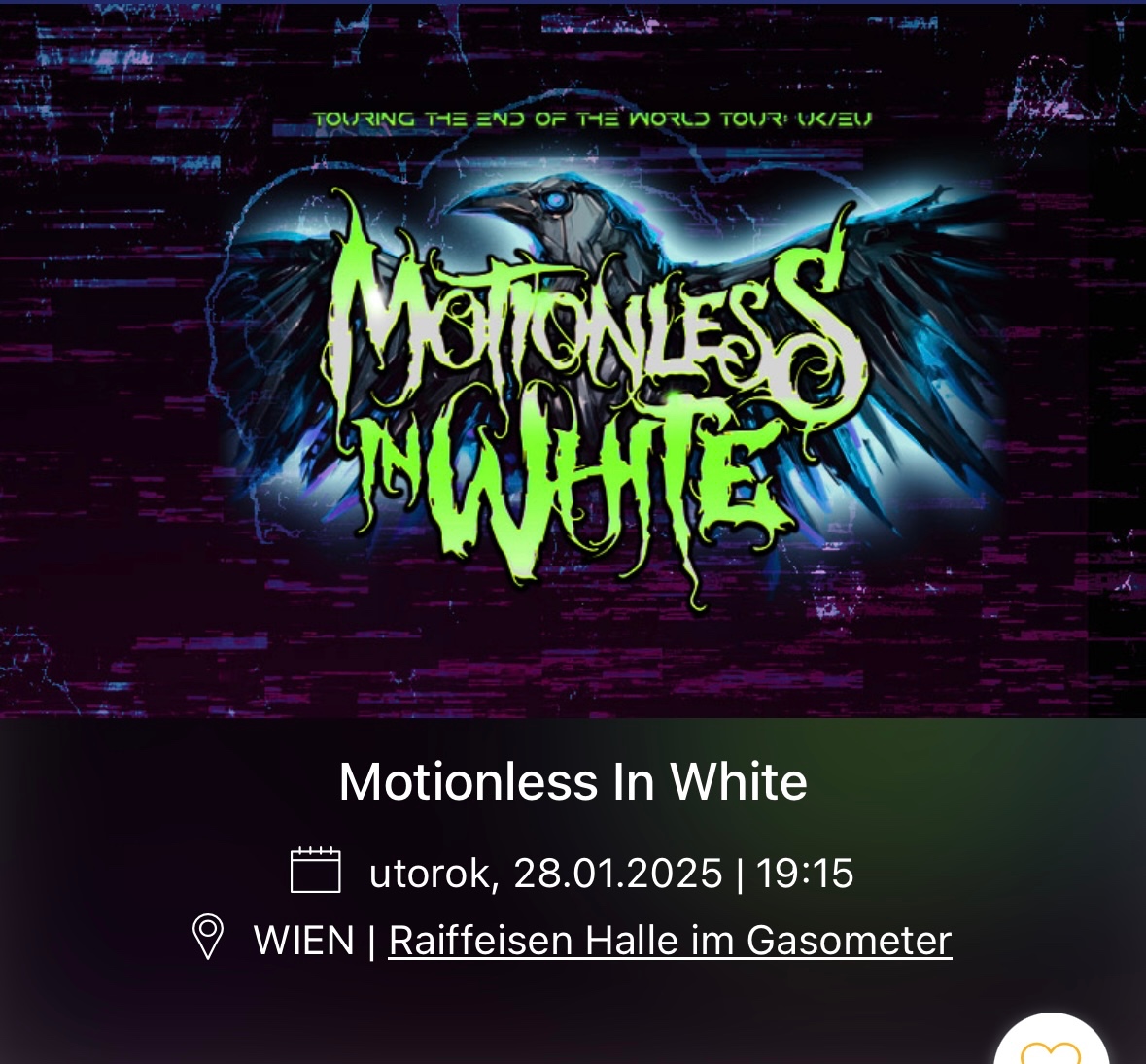 Motionless In White Vienna 28.1.2025